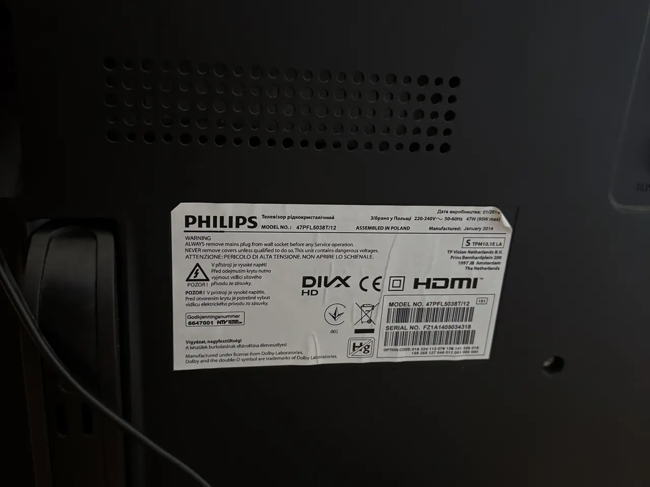 Billede 4 - 47” Philips fladskærms TV