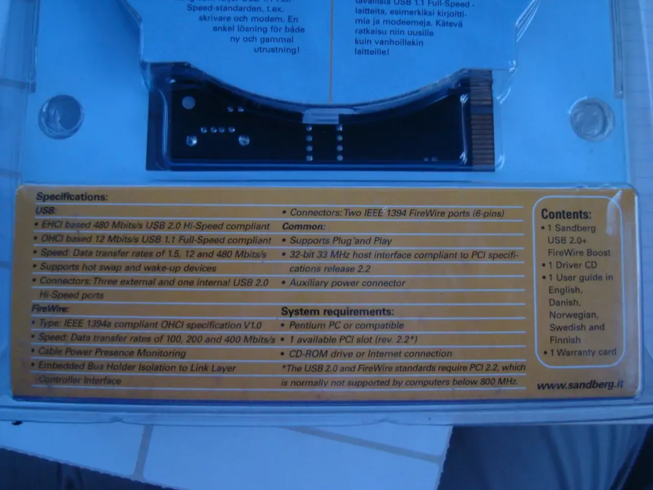 Billede 3 - PCI kort m3 usb og 2 firewire porte