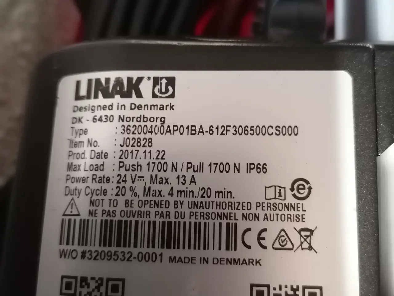 Billede 2 - Linak aktuator 