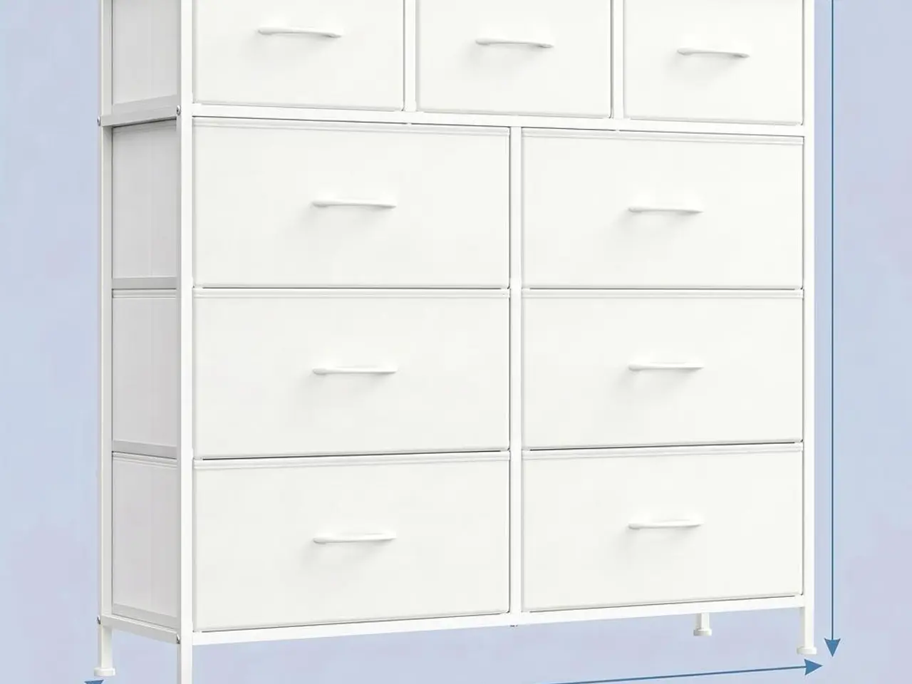 Billede 3 - Kommode med 9 skuffer - Cloud White/Snow White