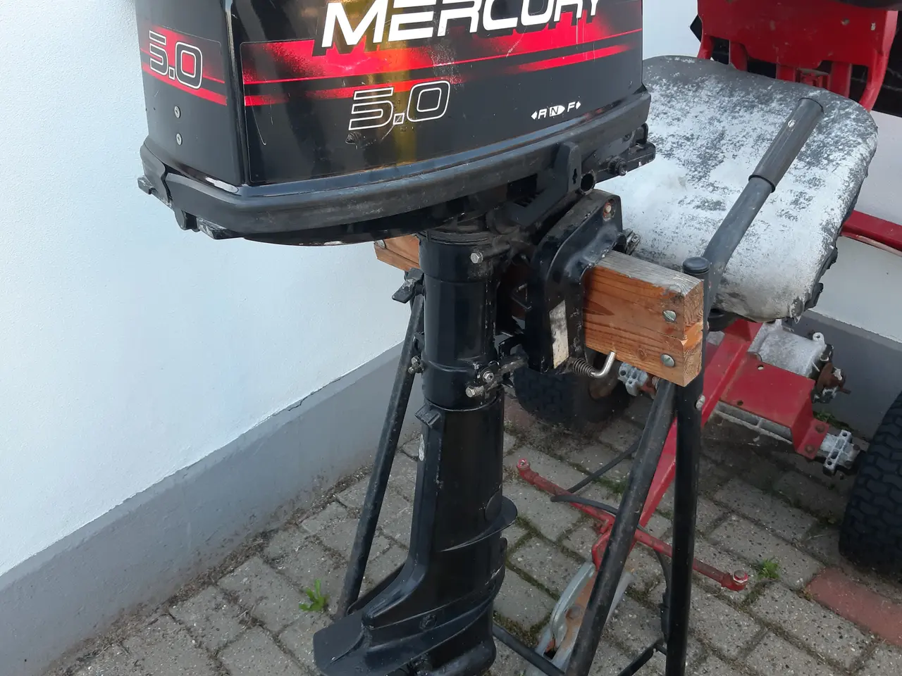 Billede 1 - Påhængsmotor 5 HK (Mercury) + vogn