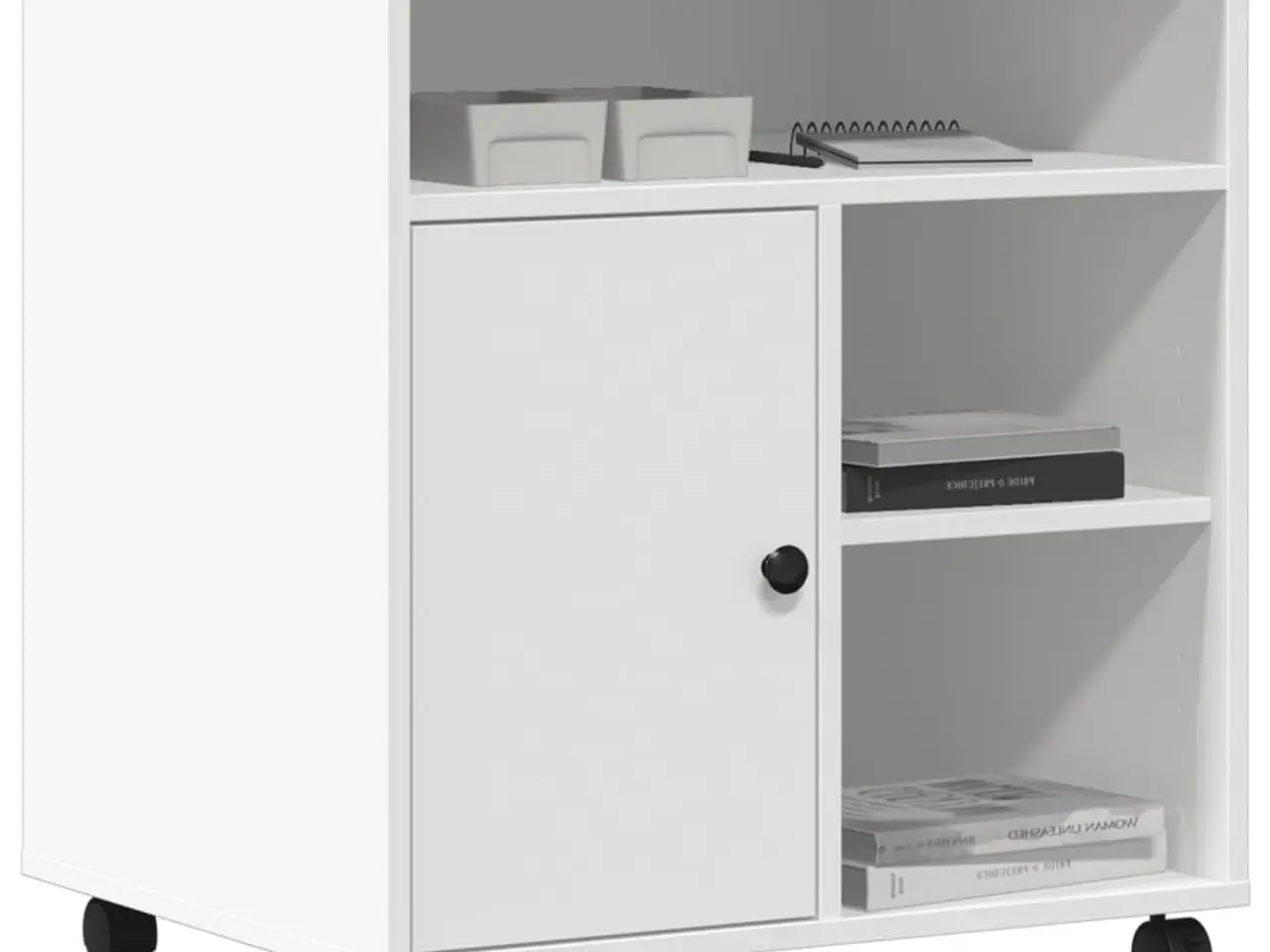 Billede 4 - Printerstativ med hjul - 60 × 50 × 67 cm, hvid