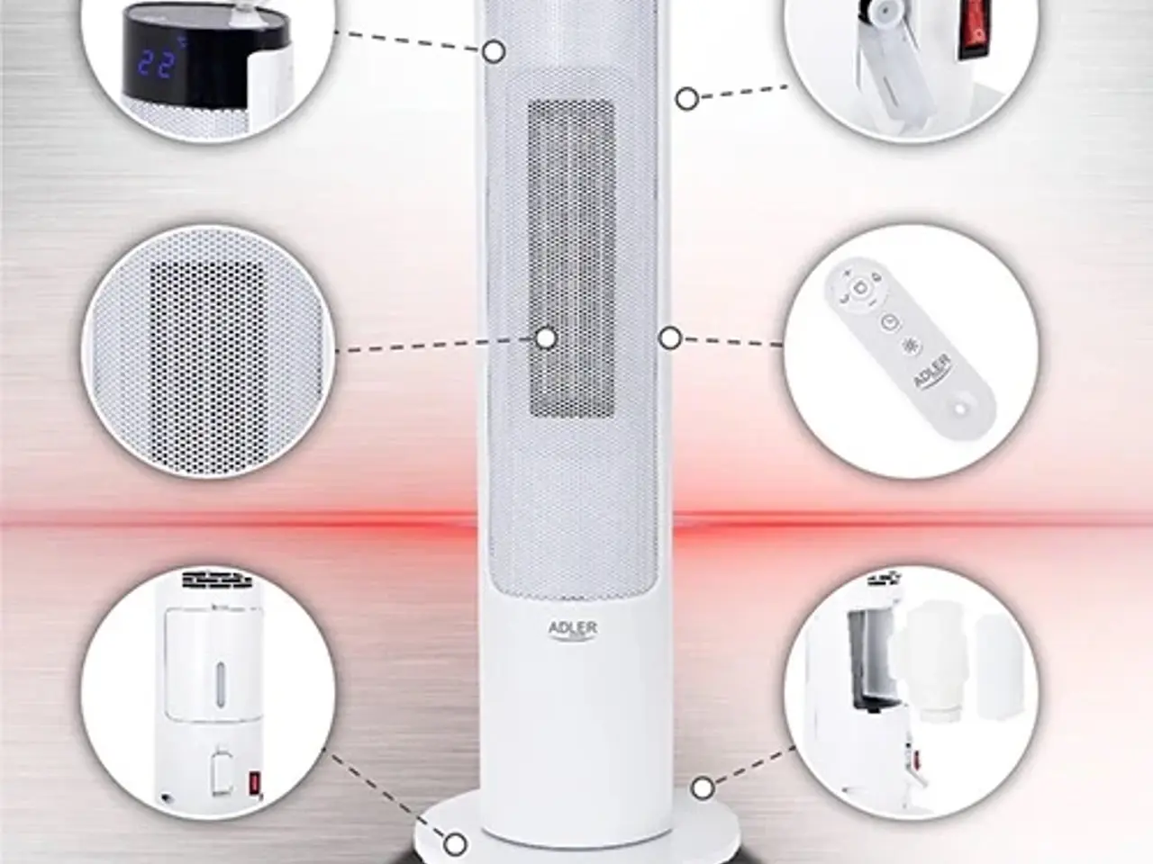 Billede 2 - Tårnventilator med LCD, Varmeblæser og Luftfugter