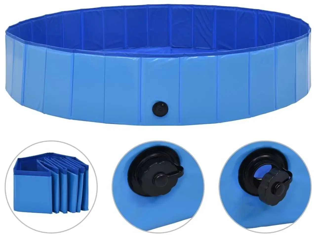 Billede 1 - Foldbart hundebassin 160 x 30 cm PVC blå