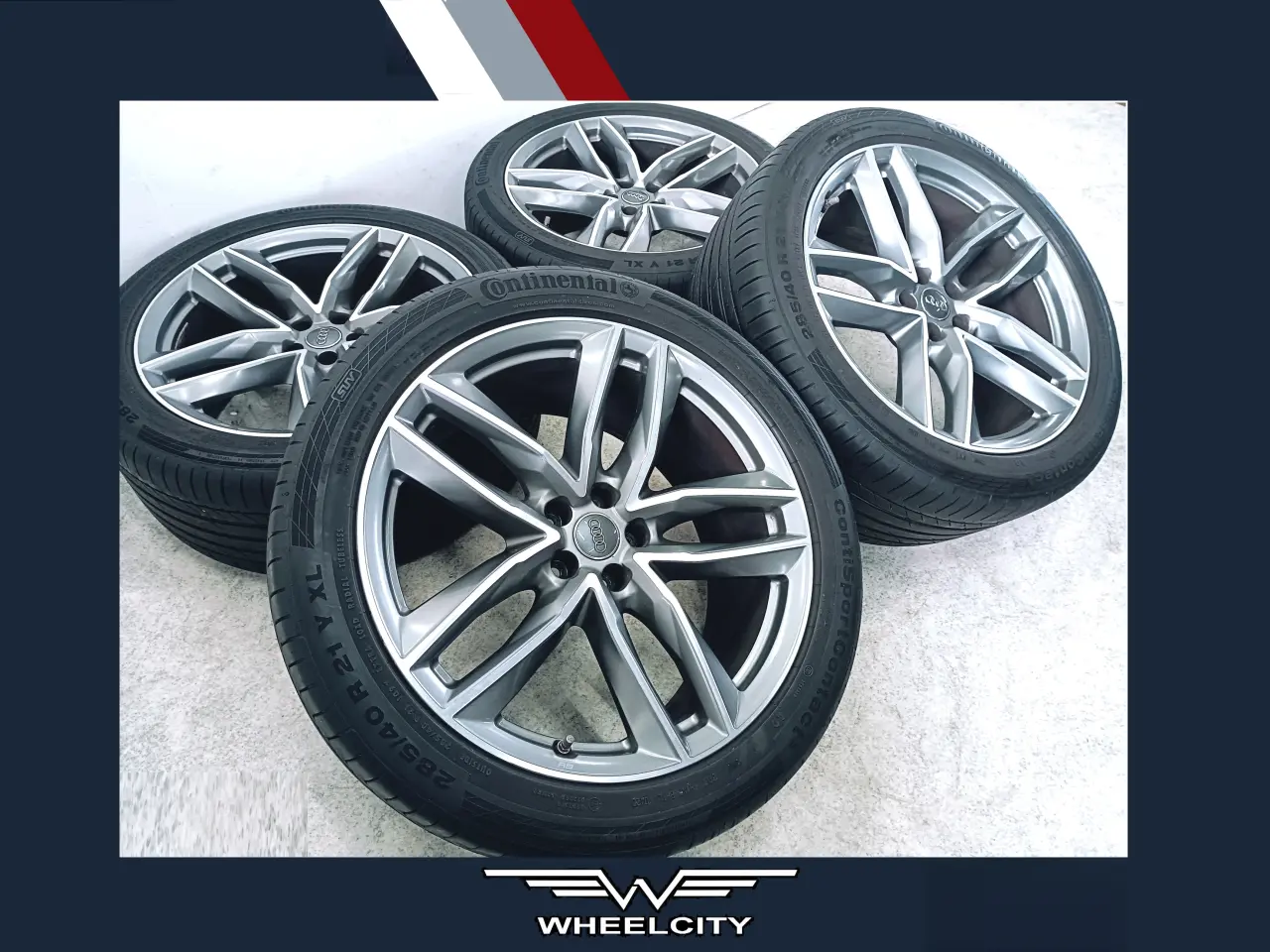 Billede 1 - 5x112 21" ET31 nav 66,6ø AUDI RS sommersæt