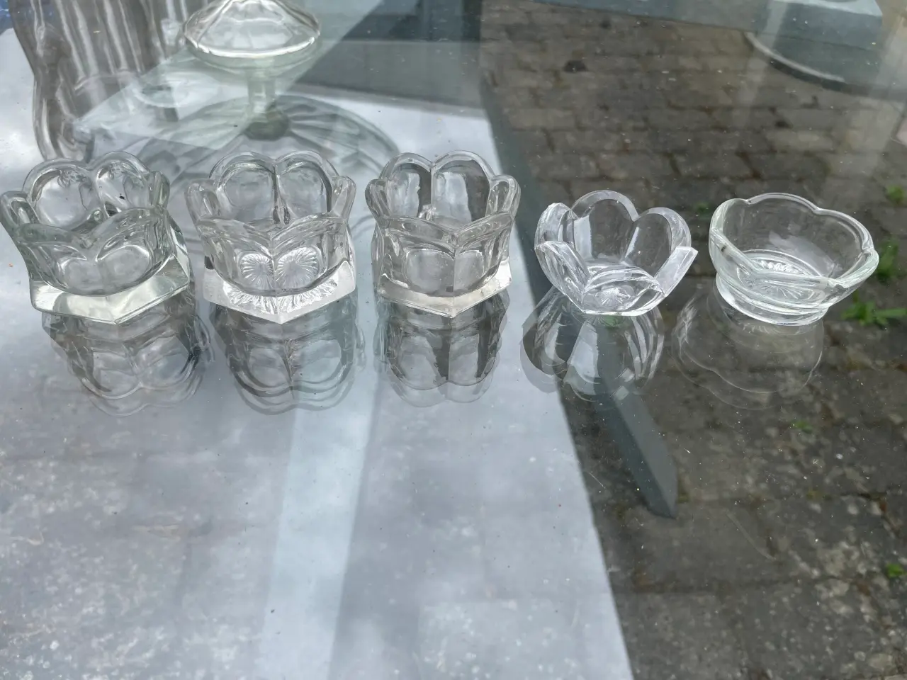 Billede 5 - Gamle glasskåle, asietter, glaskander glas skåle