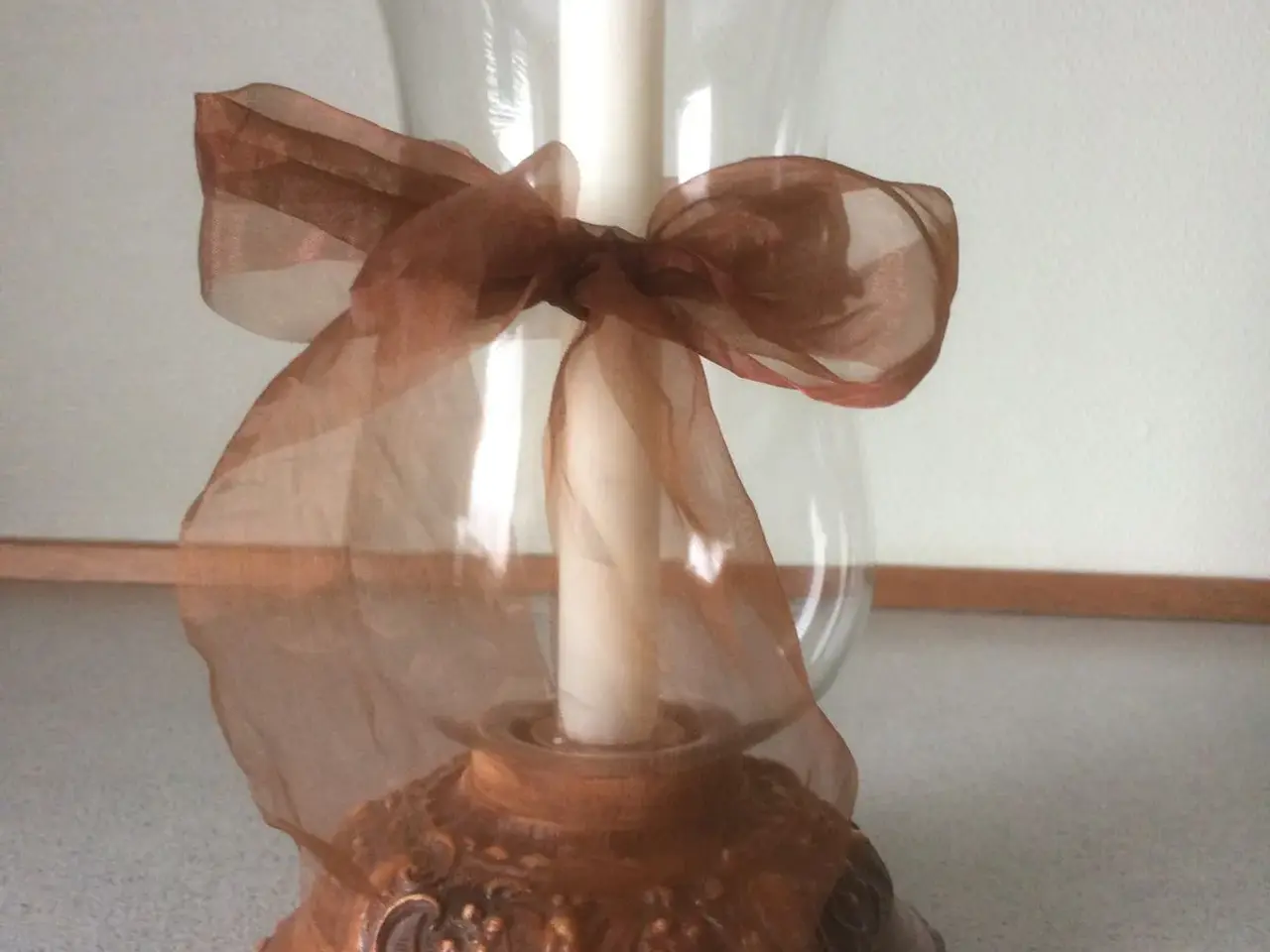 Billede 1 - Lysestage i glas