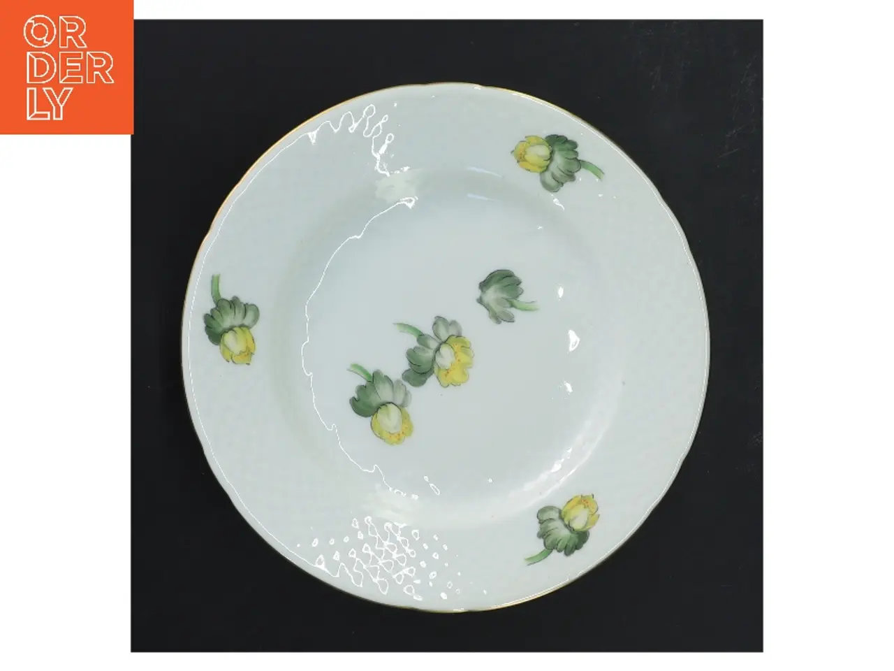 Billede 2 - Bing & Grøndahl Erantis . Sæt af 5 kage  tallerkener med blomstermotiv fra Bavaria (str. 5 stk Ø 16 cm)