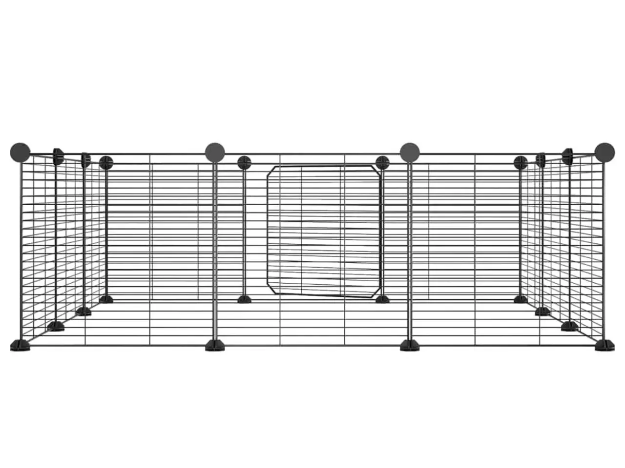 Billede 5 - Kæledyrsbur med 12 paneler og dør - sort stål, 35 × 35 cm