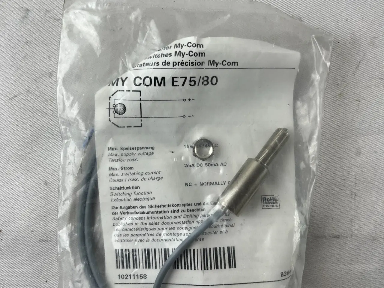 Billede 2 - Baumer MY COM E75/30 Precision endestopkontakt NC