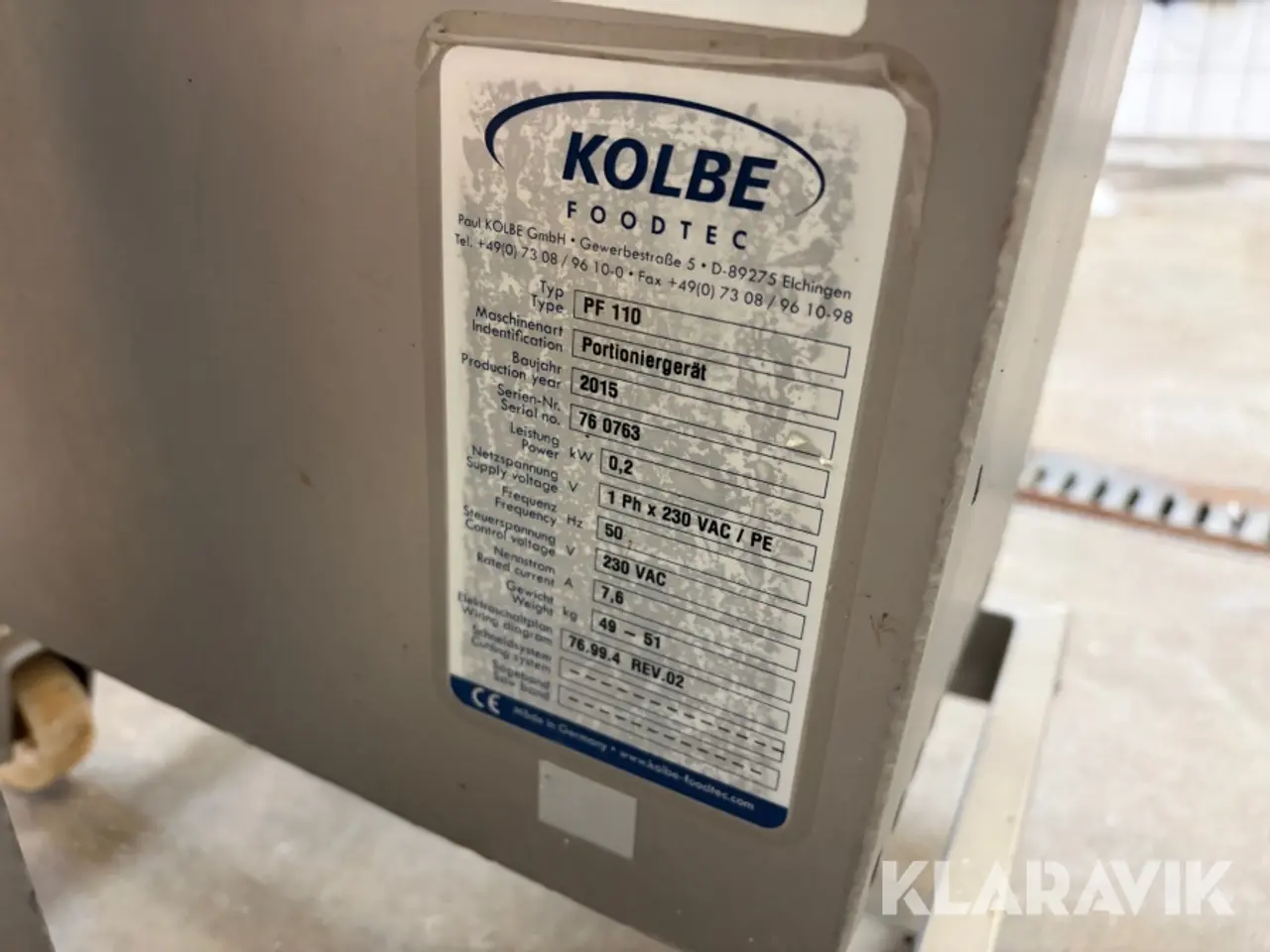Billede 5 - Portioneringsmaskine Kolbe PF110