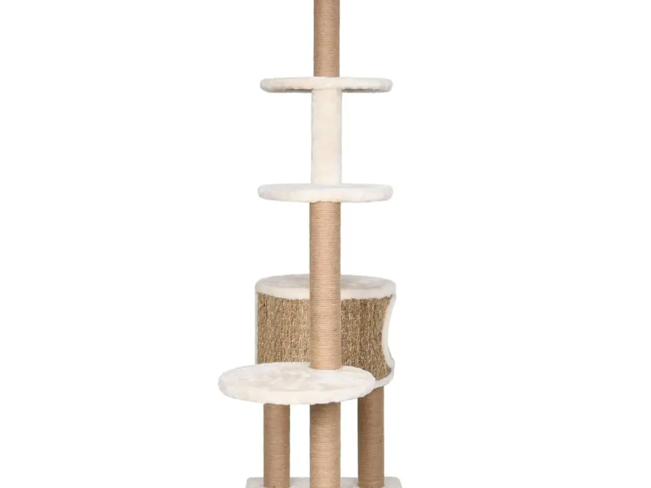 Billede 4 - Kradsetræ med luksushynde og kradsestolpe 148 cm - søgræs, beige