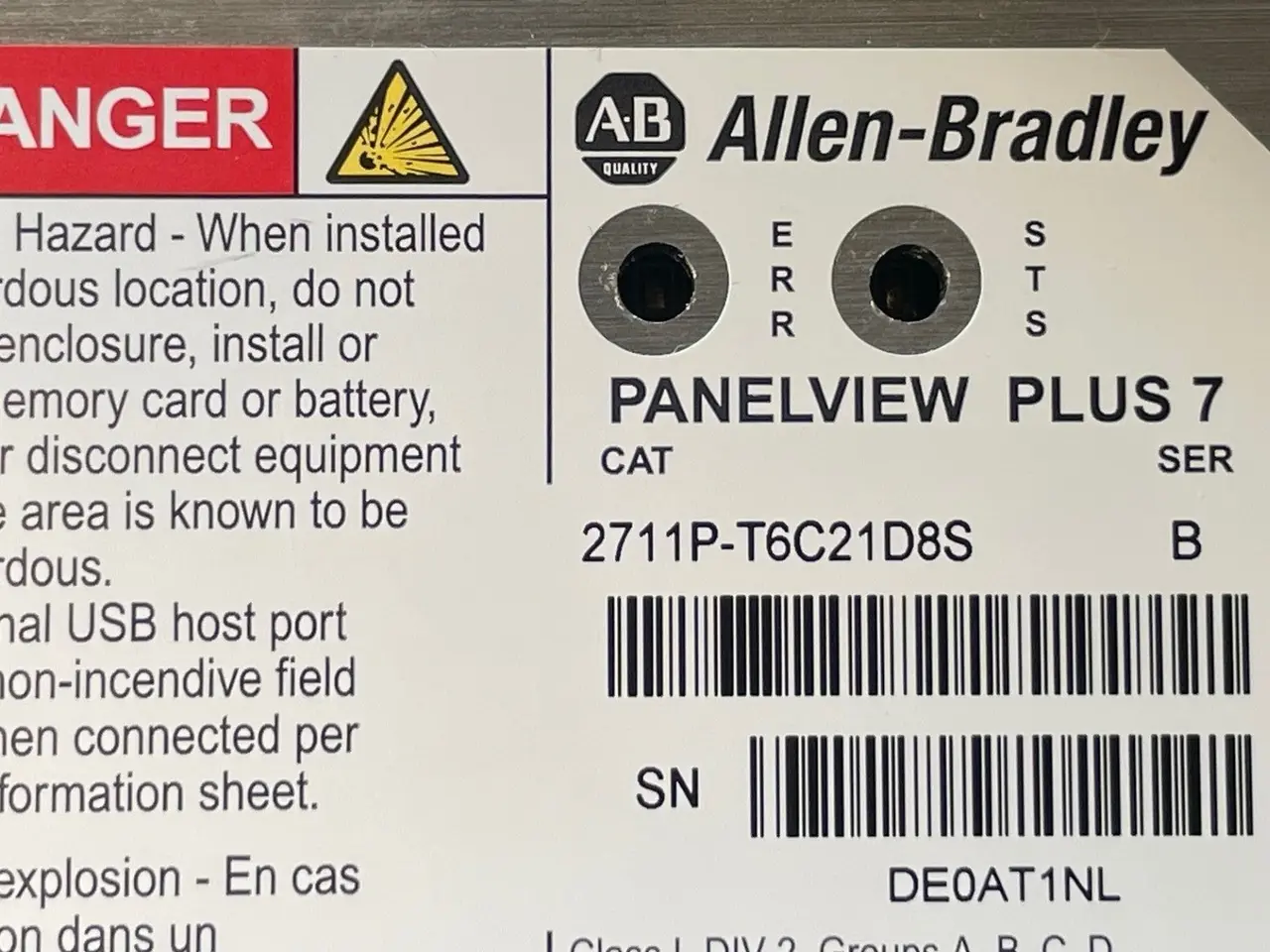 Billede 4 - Allen-Bradley PanelView Plus 7 2711P-T6C21D8S 5.7"