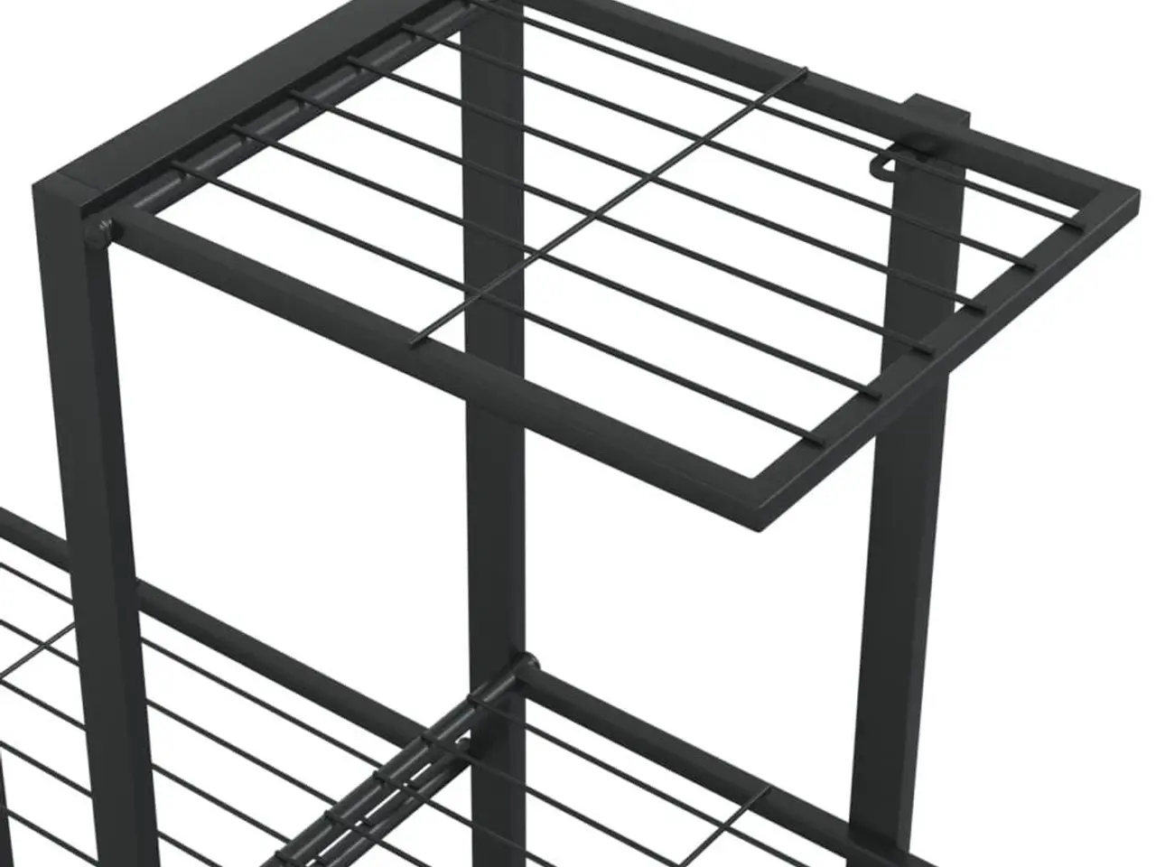 Billede 6 - Blomsterstativ med hjul - metal, sort, 94,5×25×92,5 cm