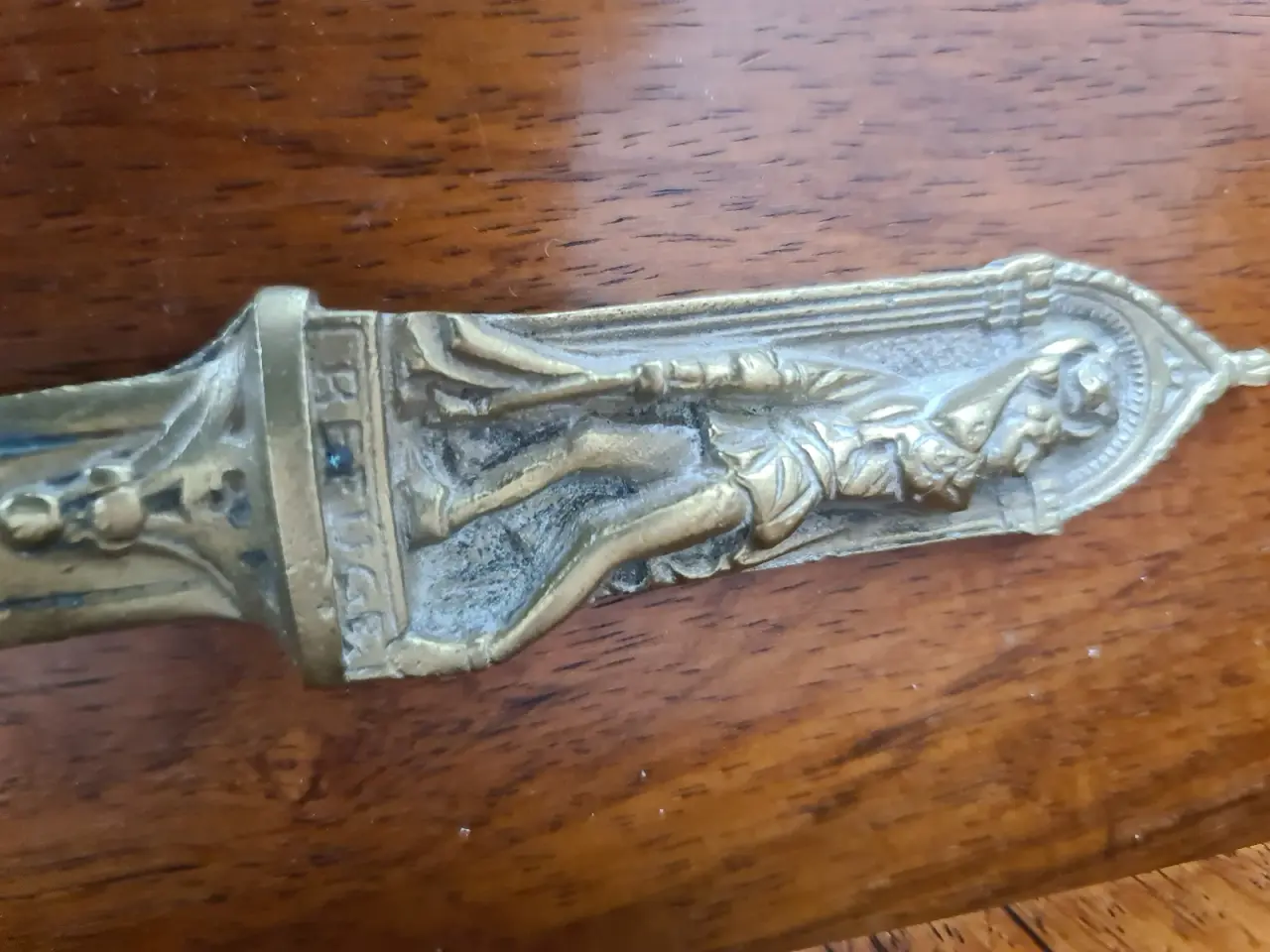 Billede 2 - Antik brevåbner i ægte "Ildfast" bronze