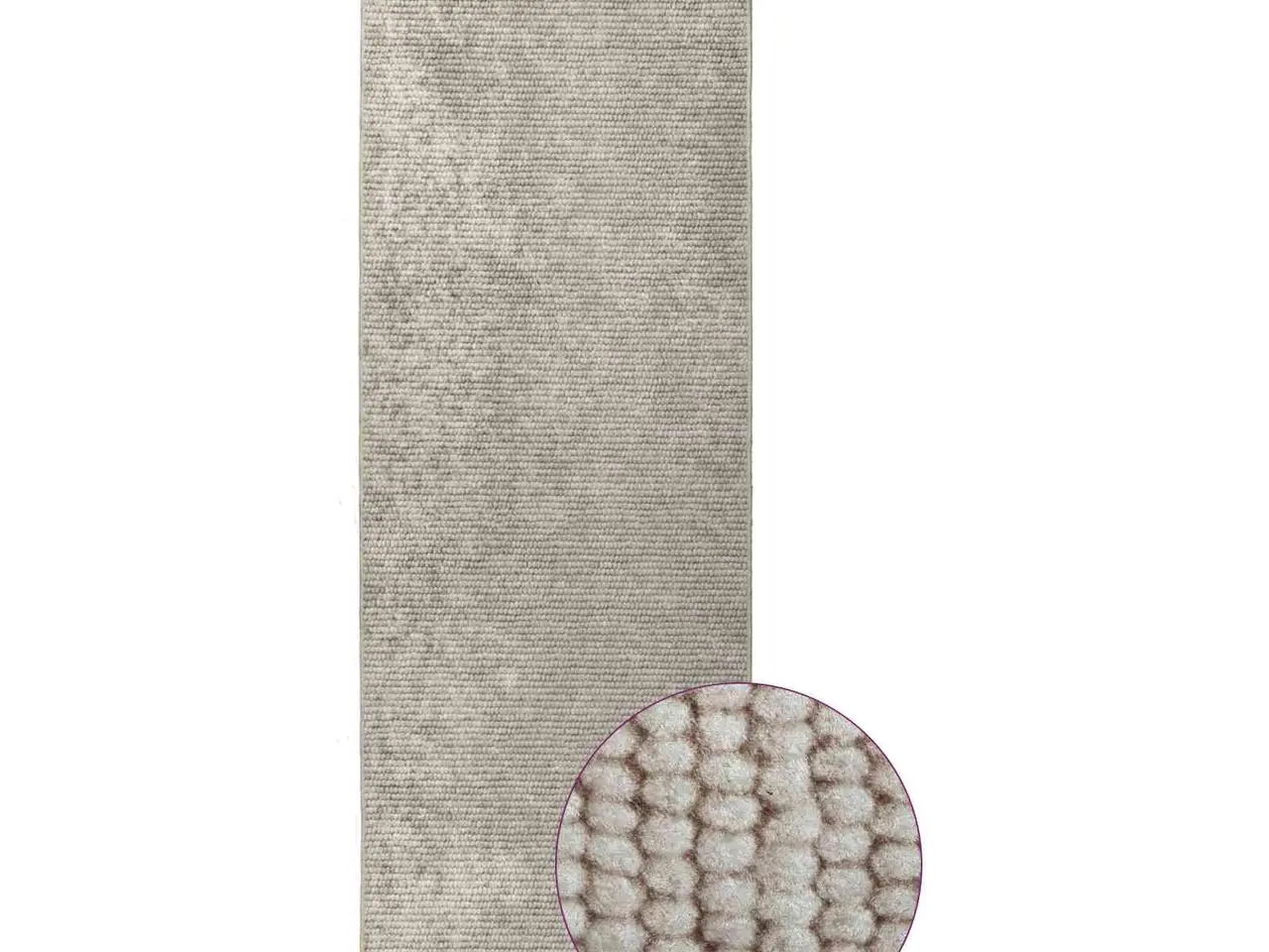 Billede 3 - Gulvtæppe beige 50 x 200 cm - kort luv