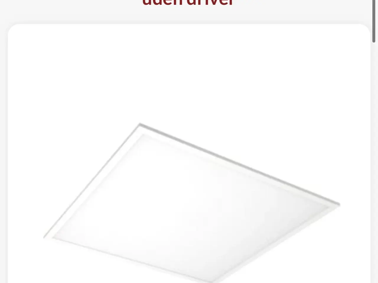 Billede 2 - Tulsa LED panel, 600x600 mm, opal, 830, 