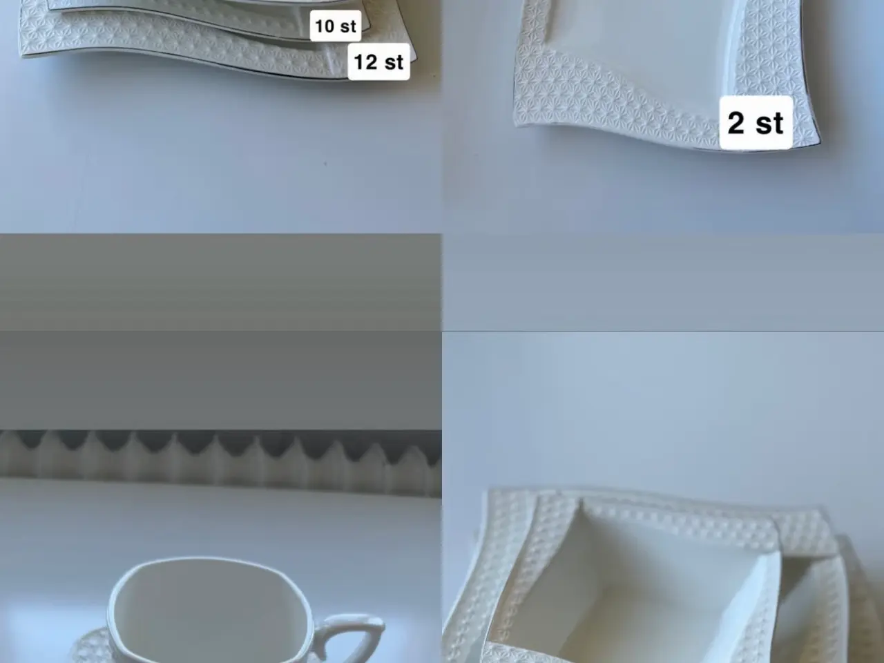 Billede 3 - Stel i hvidt porcelæn