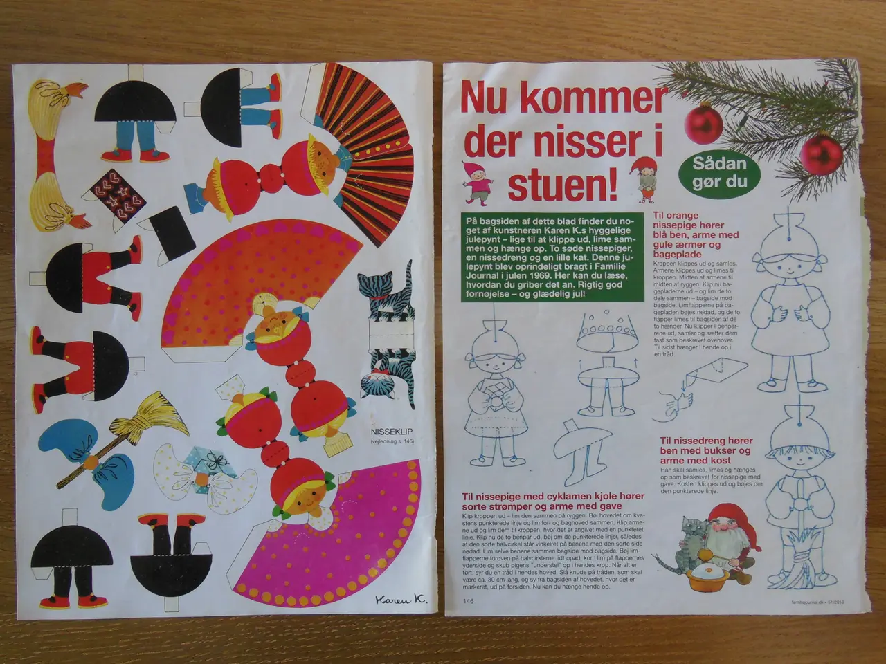 Billede 3 - Perler, opskrift, nisseklip, til i alt 25 kr 