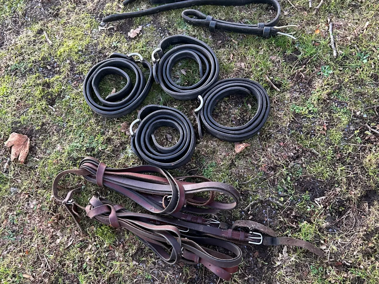 Billede 1 - Skagler, kobler og liner i læder til to-spand