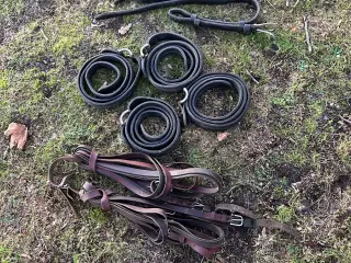 Skagler, kobler og liner i læder til to-spand