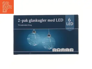 2-pak LED glaskugler fra Zolo International (str. 10 cm)