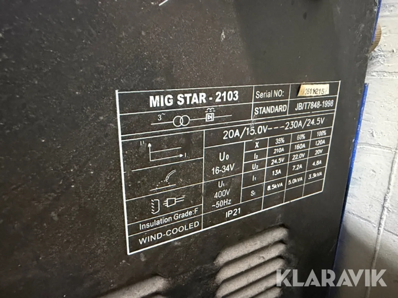 Billede 4 - Svejsemaskine Primus MIG Star 2103