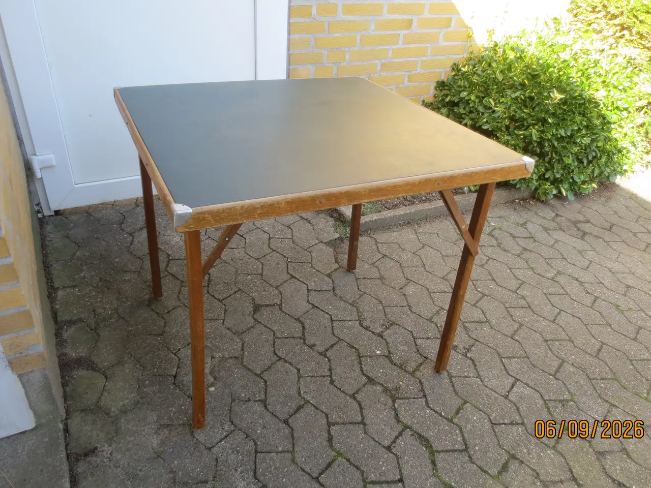 Billede 2 - 1 stk Retro Spillebord med Læderdug