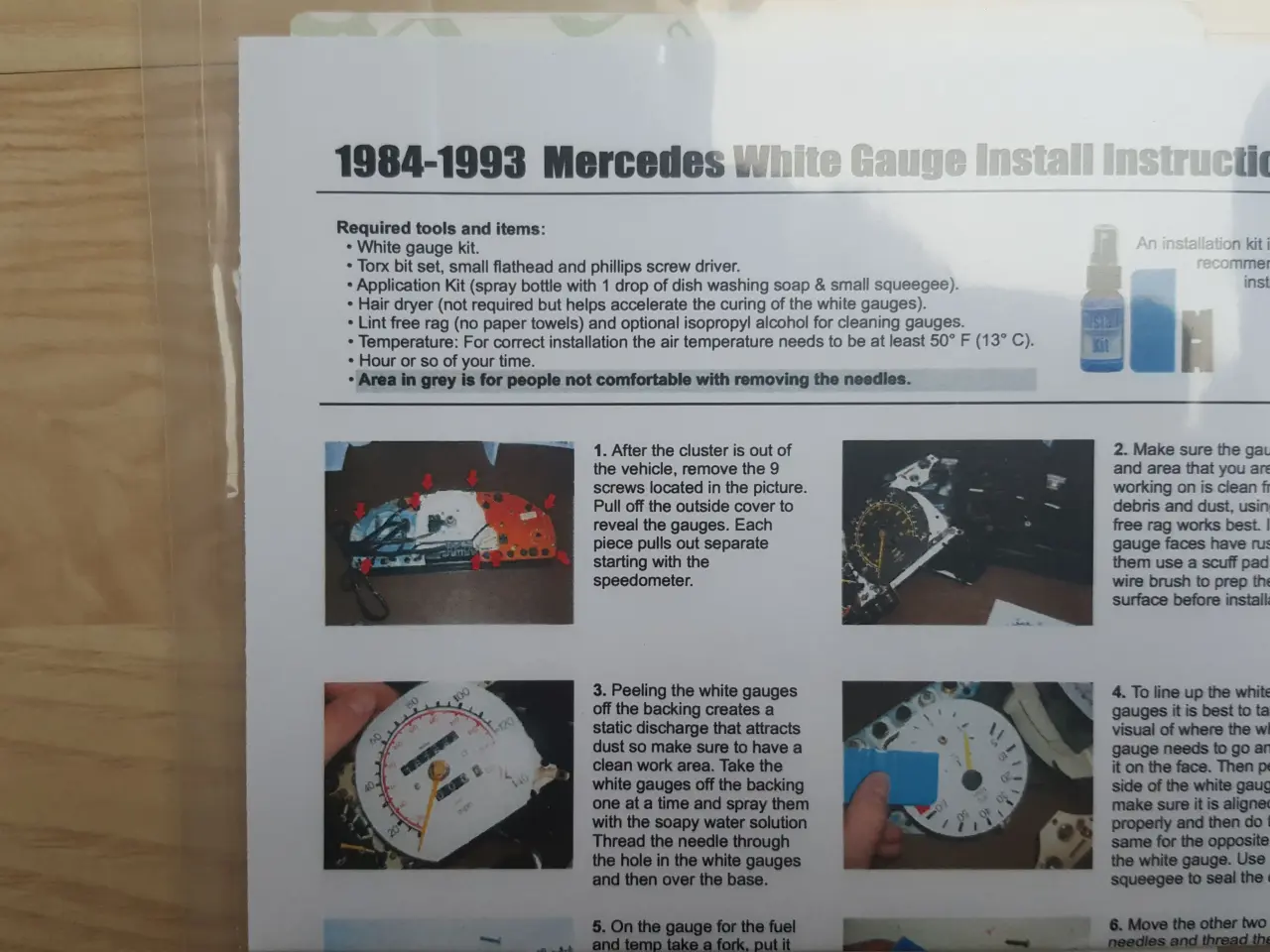 Billede 3 - Mercedes Benz 190E - hvide urskiver