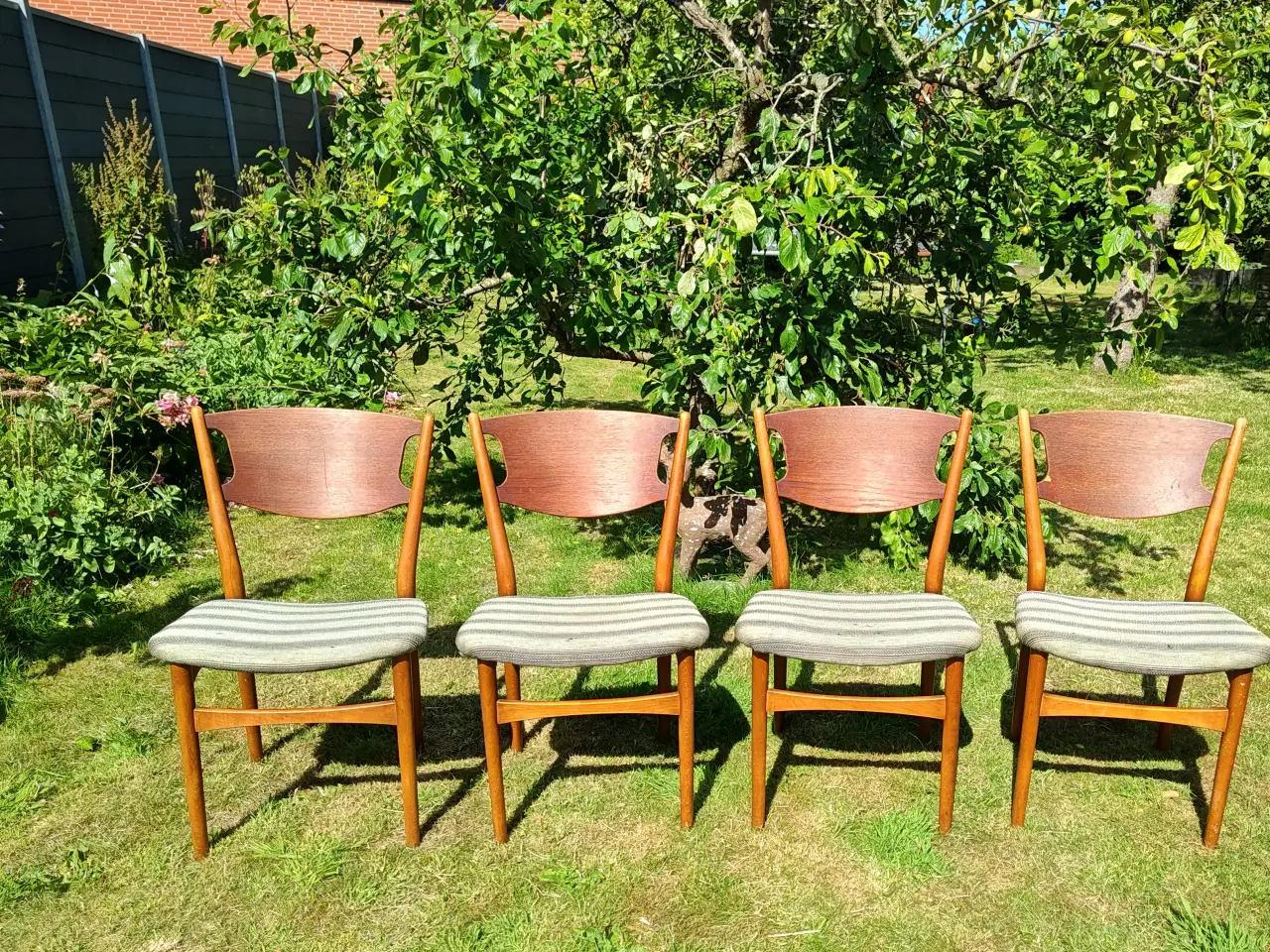 Billede 1 - 4 stk Helge Sibast spise stole i eg og teak