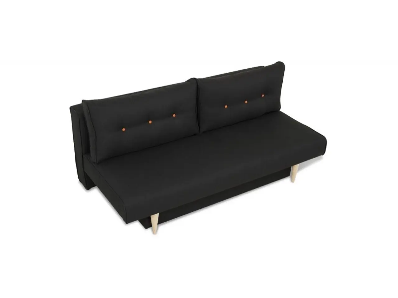 Billede 2 - Vega sovesofa - 187 X 90 cm - Sort Portland 100 og vendbar hynde