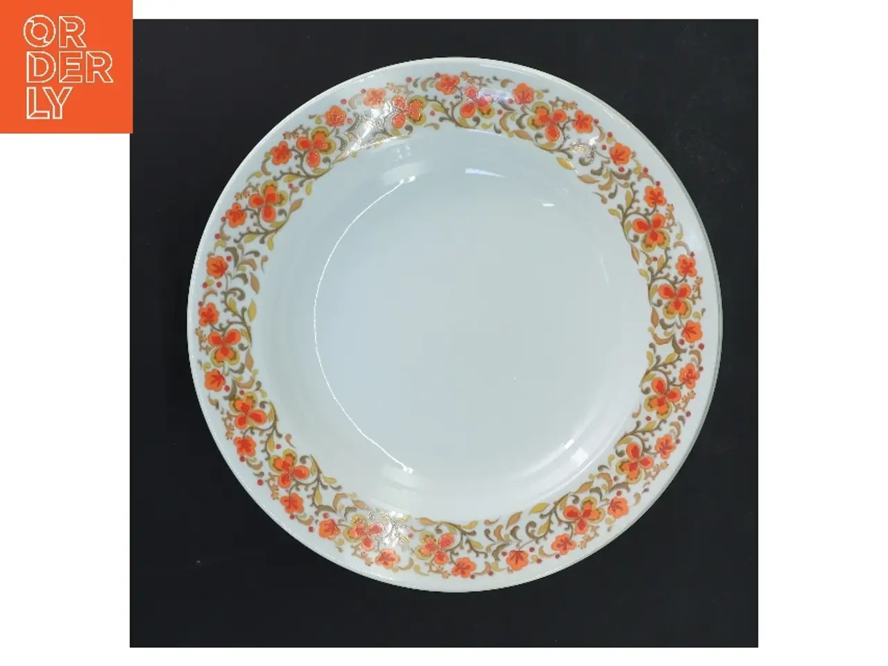 Billede 3 - Sæt af 6 dybe tallerkener med blomsterdekoration fra Schmidt (str. 6 stk Ø 21 cm)