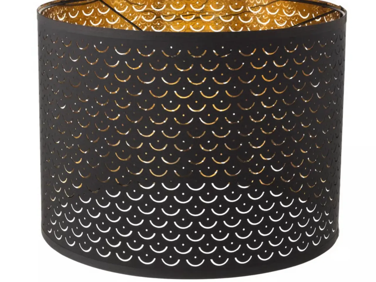 Billede 3 - Ikea guld lampe med sort lampeskærm