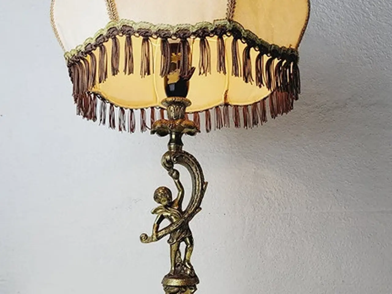 Billede 4 - ⭐️- Forgyldt Jugendstil Kerublampe fra 1920'erne