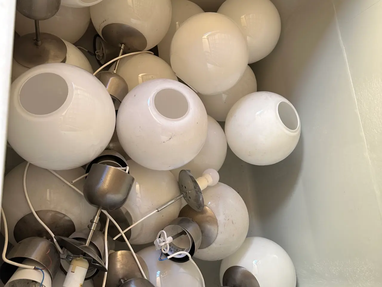 Billede 2 - 18 stk glaskugle lamper 