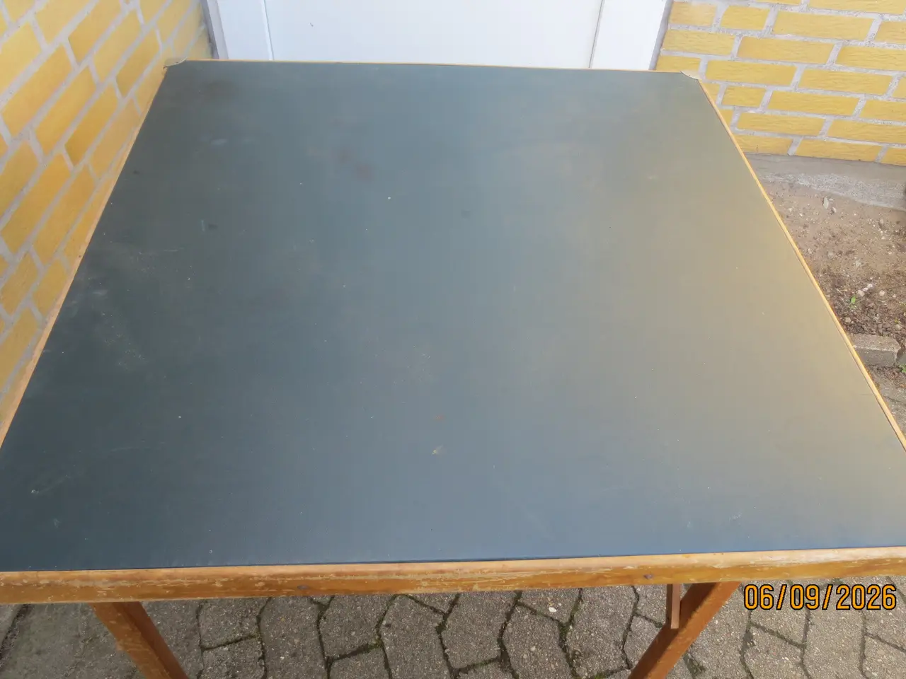 Billede 6 - 1 stk Retro Spillebord med Læderdug