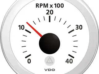 VDO omdrejningstæller 0–4000 rpm – hvid, Ø52 mm