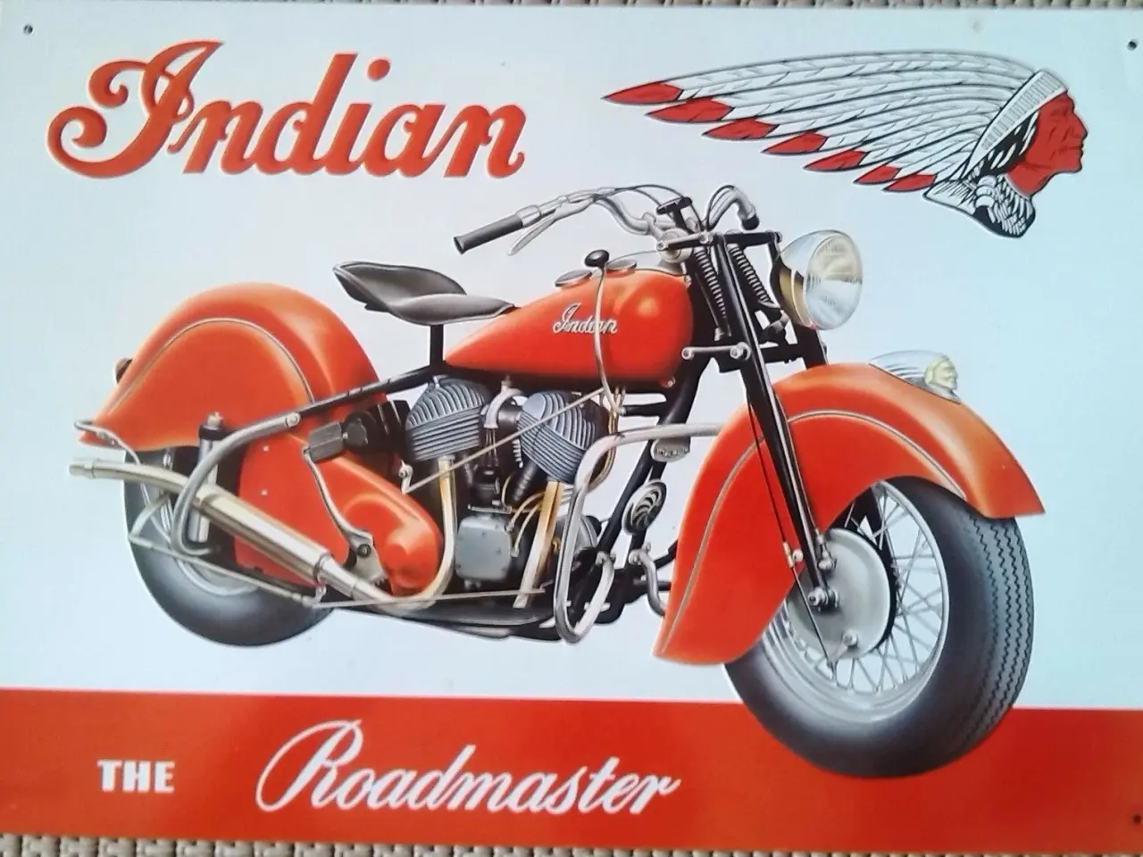 Billede 1 - MC, Indian Blikskilt.