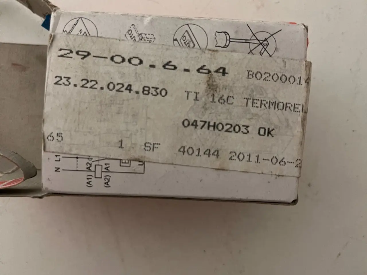 Billede 5 - Danfoss Overload relæ TI16C 047H0203 DOL 0.4-0.62A