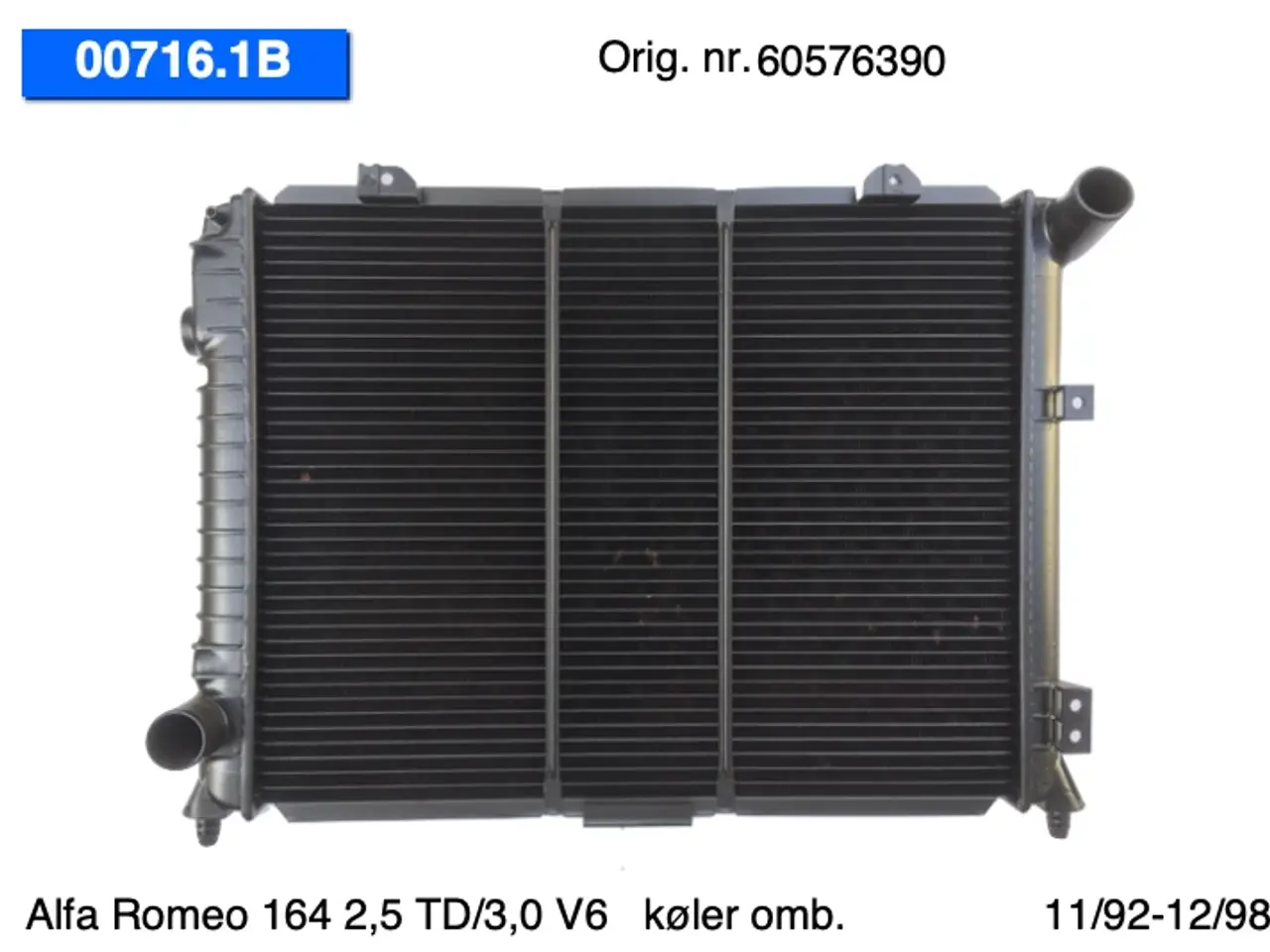 Billede 1 - Alfa Romeo 164 2,5 TD/3,0 V6 (87-98) køler