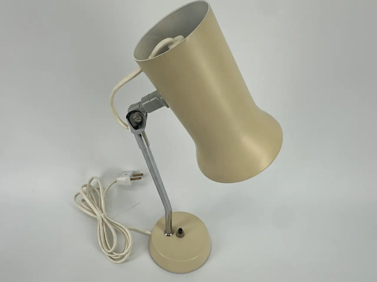 Billede 3 - Retro bordlampe, cremefarvet
