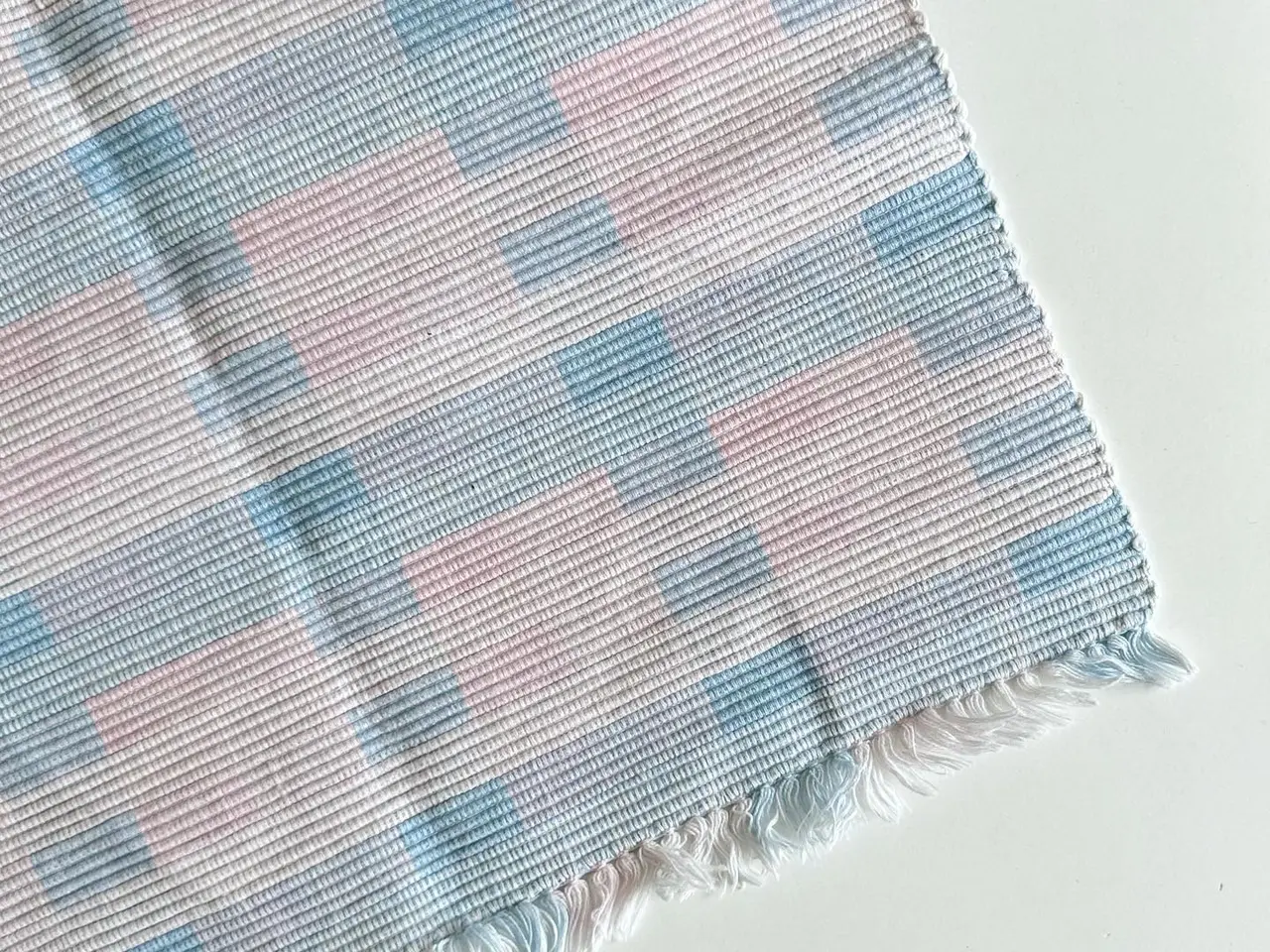 Billede 6 - Bordløber, ruflet med pasteller og frynser, 104 x 32 cm