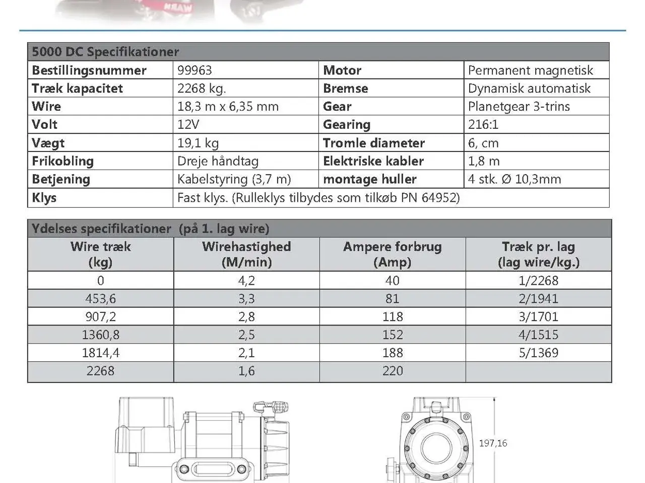 Billede 2 - Warn UTILITY 5000 DC