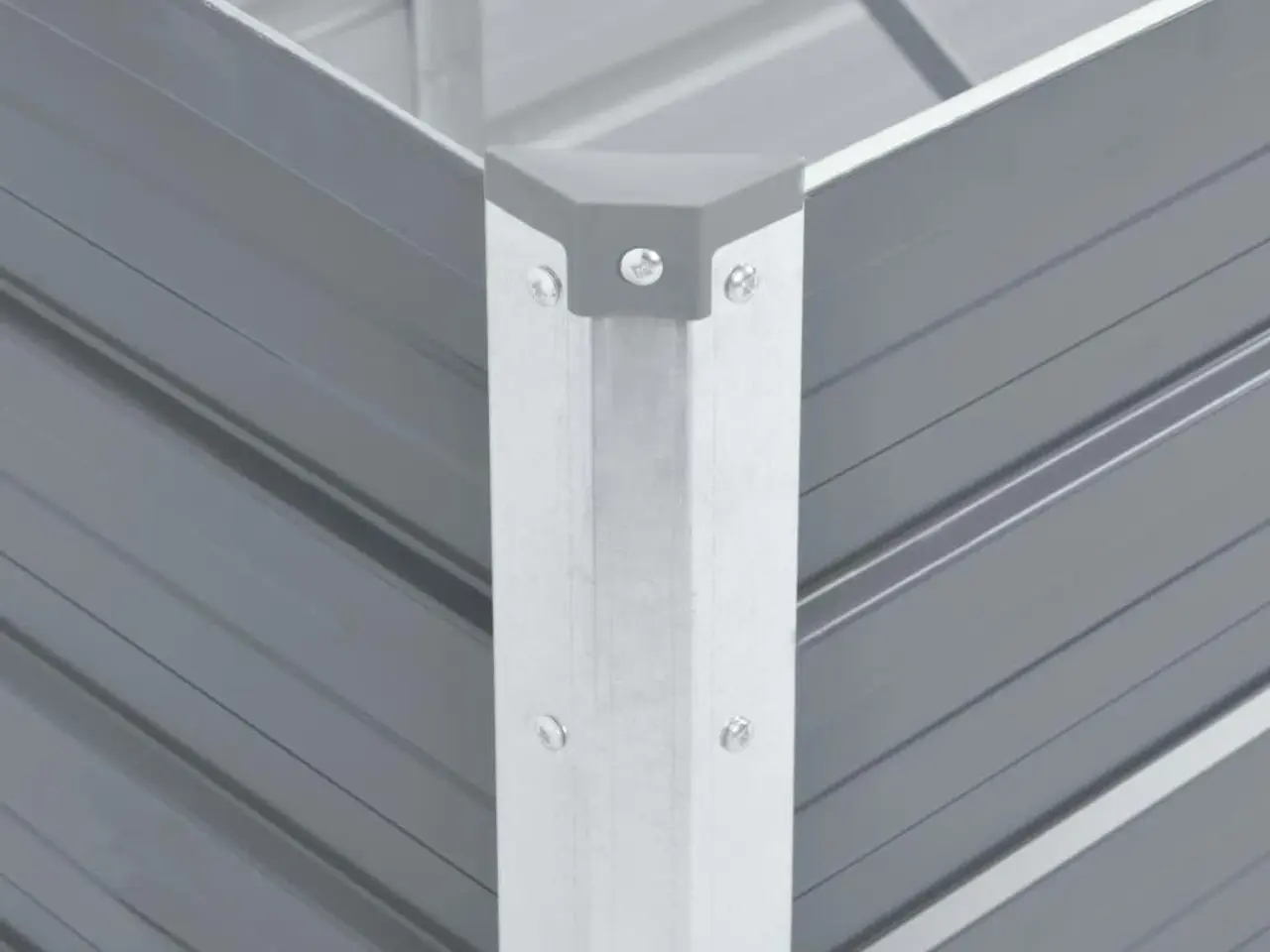 Billede 6 - Forhøjet plantekasse 160x40x45 cm galvaniseret stål grå