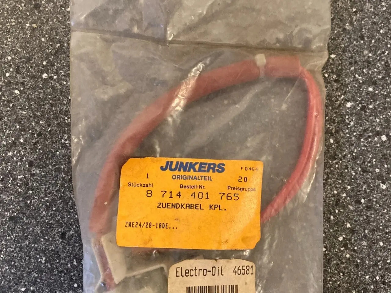 Billede 1 - Junkers Bosch Boiler Electrode Ignition kabel Set
