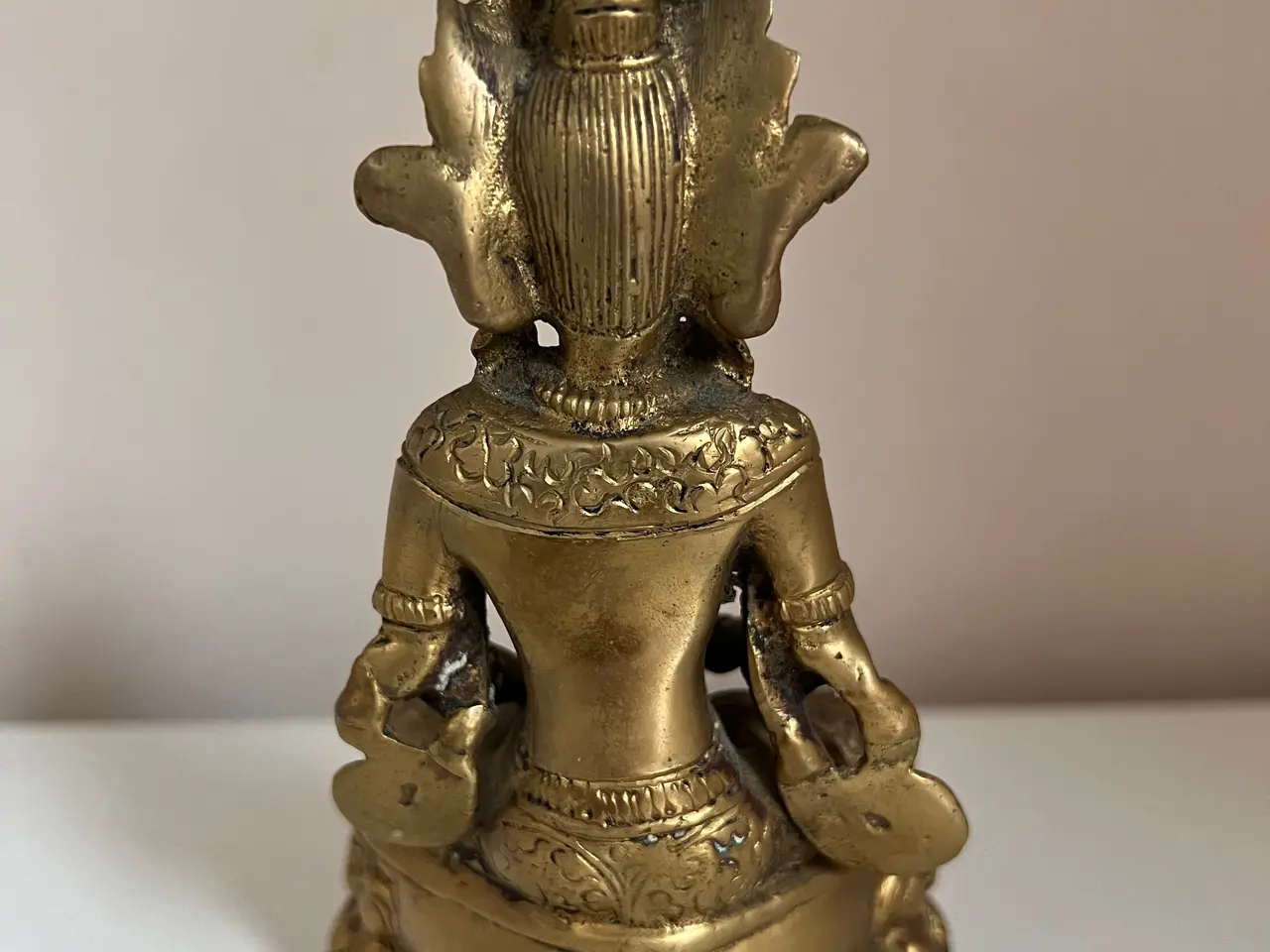 Billede 2 - Smuk gammel Amitayus messing skulptur 