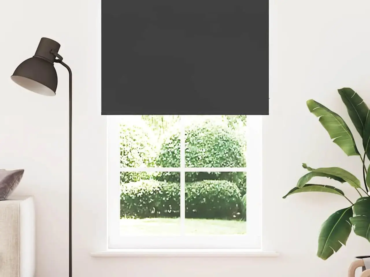 Billede 1 - Mørklægningsrullegardin 120×230 cm - stofbredde 116,6 cm, sort polyester