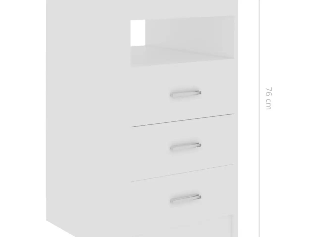 Billede 8 - Skrivebord hvid 140x50x76 cm konstrueret træ