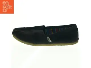 Sorte flade damesko fra Toms (str. 38)