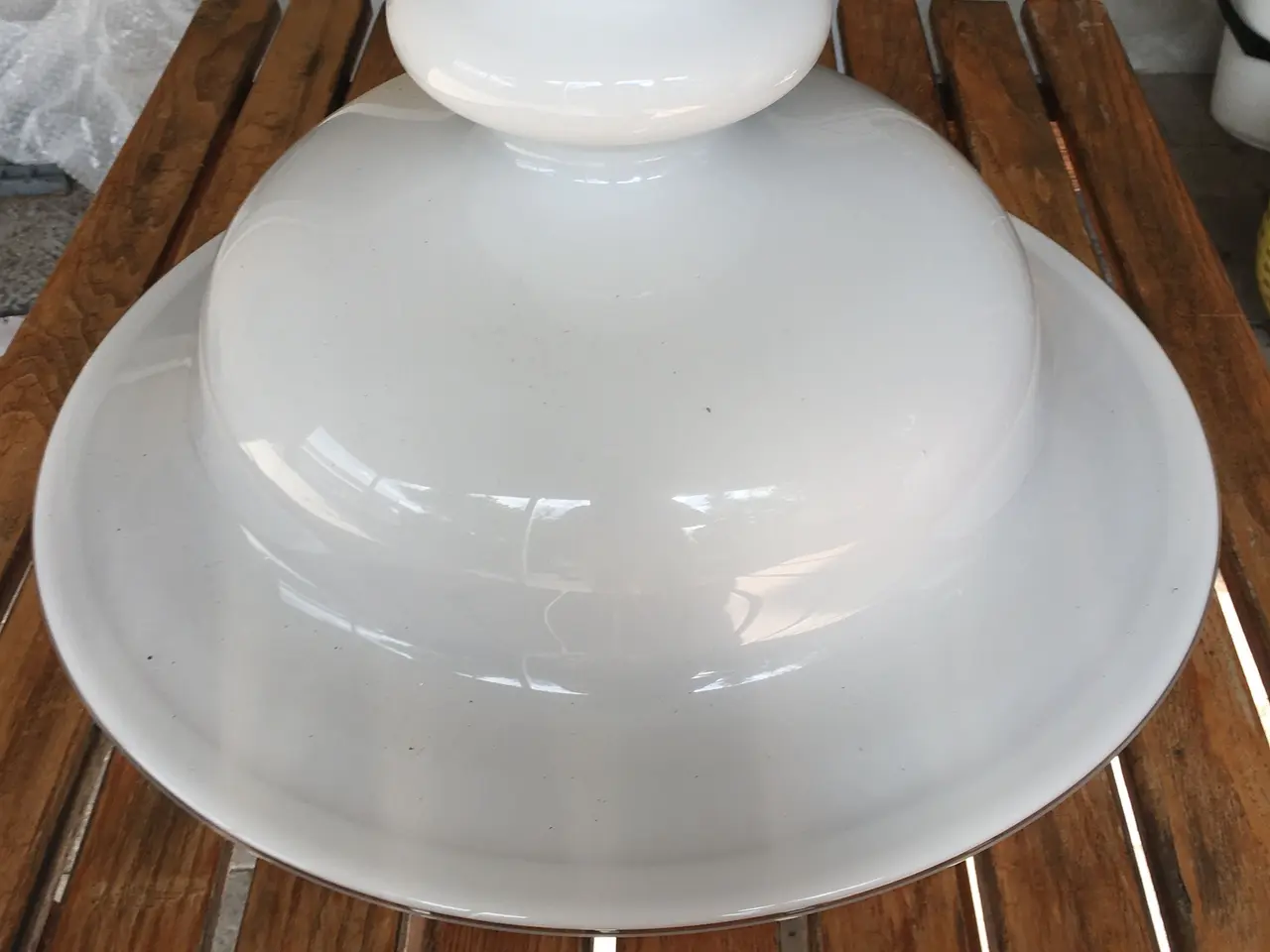 Billede 2 - Holmegård hvid glas loftslampe